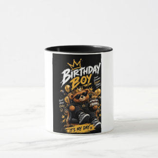 Desenho de Caneca de Urso de Aniversário
