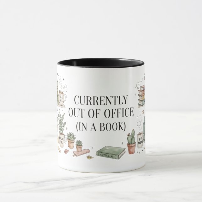 Desenho de Caneca - Desculpe, Estou Completamente  (Centro)