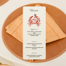 Desenho de Caranguejo Menu de Festa de Jantar de B