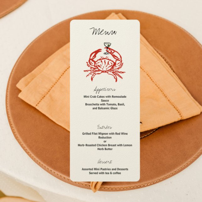 Desenho de Caranguejo Menu de Festa de Jantar de B (Criador carregado)