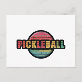 desenho de cartão de anúncio de pickleball preto e