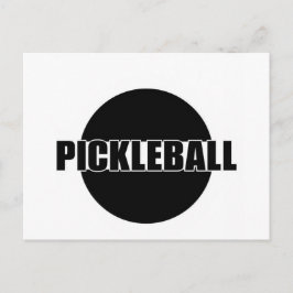 desenho de cartão de anúncio de pickleball preto e