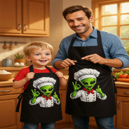 Desenho de Chef Alien Divertido Cozinheiro Espacia