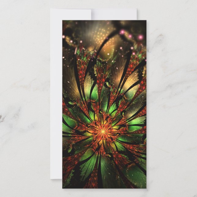 Desenho de flor fractal abstrata. (Frente)