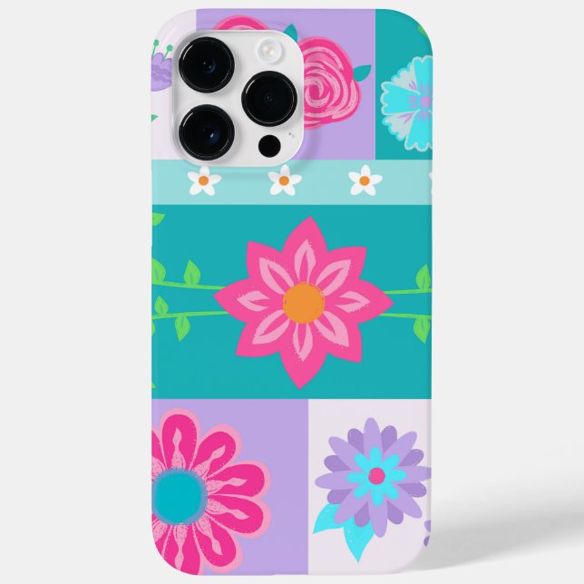 Desenho de Flores Vibrantes em Flor (Verso)