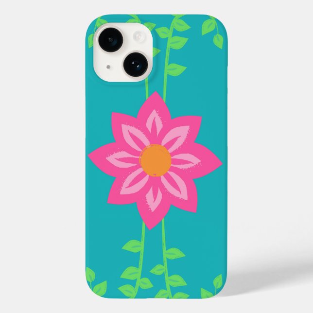 Desenho de Flores Vibrantes em Flor (Verso)