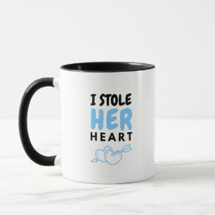 Desenho de Letra Azul Fofo de Xícara de Café