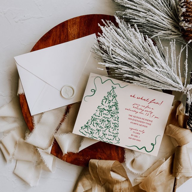 Desenho De Mão Oh Que Convite de festas De Natal D (Criador carregado)