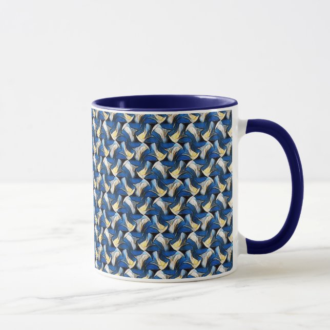 Desenho de padrão abstrato 1212 - Caneca de Café (Direita)
