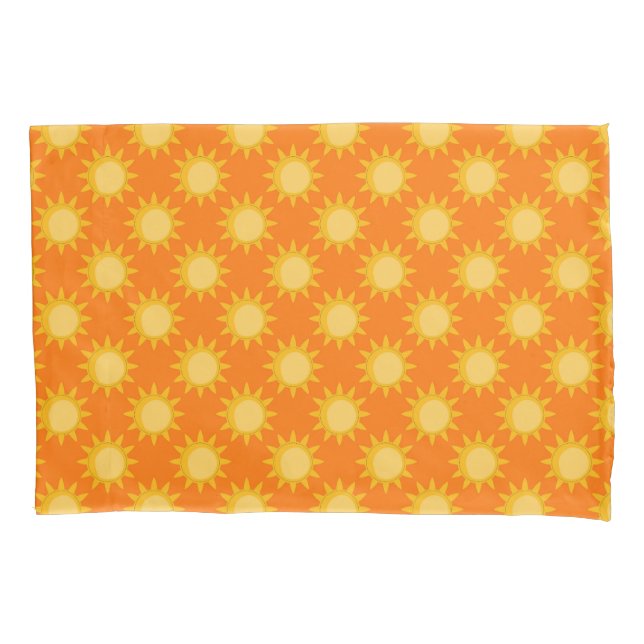 Desenho de padrão de sol brilhante em laranja (Frente)