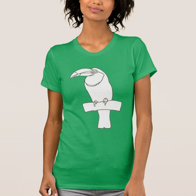 Desenho de pássaro tucano Desenho em t-shirts (Frente)