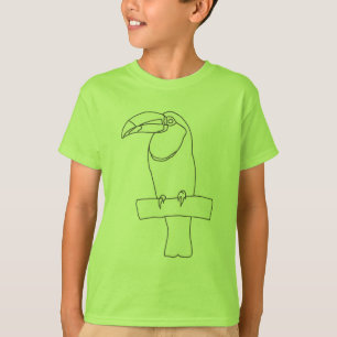 Desenho de pássaro tucano Desenho em t-shirts