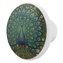 Desenho de pavão boêmio vintage elegante