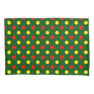 Desenho de Pontos Polka Amarelos Vermelhos Verdes 