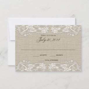Desenho de Renda Floral Resposta de Casamento