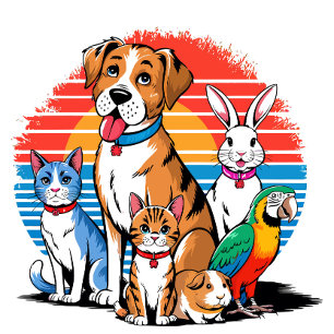 Desenho de Reunião de Animais de Estimação