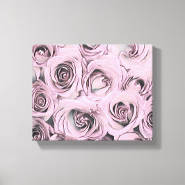 Desenho de rosas cor-de-rosa Impressão em Tela Est