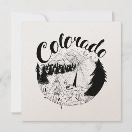Desenho de Tinta Viagem da Montanha do Colorado