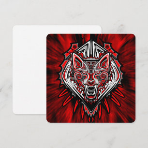 Desenho de Totem Tribal Haida de Lobo
