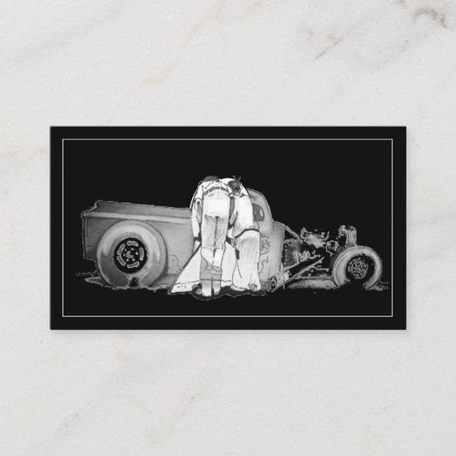 Desenho Do Casal Antigo E Do Cartão de visita (Frente)