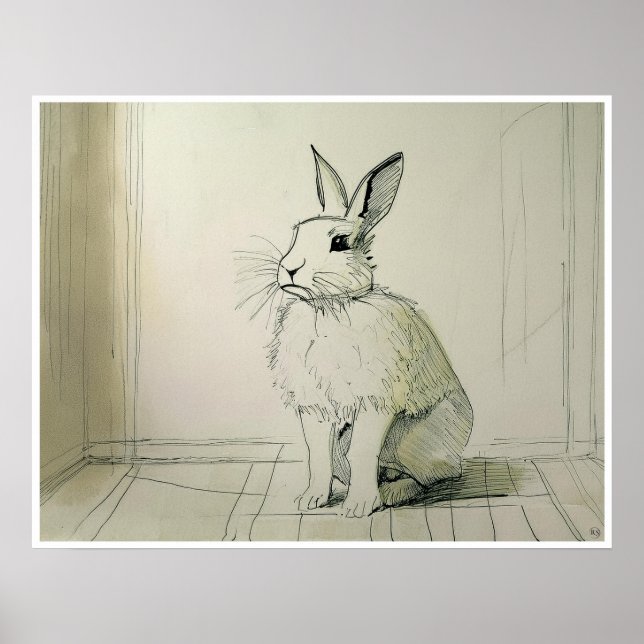 Desenho do Coelho Pet - Impressão (Frente)