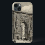 Desenho do Monumento Porte Santo-Denis<br><div class="desc">Um excelente de Porte Santo-Denis,  um monumento francês localizado na cidade de Paris. Construído em 1672 para substituir um portão na parede da cidade,  este desenho mostra o arco triunfal em seus primórdios. Isso seria um presente de excelente para alguém que gosta de viagem ou gosta de cultura francesa.</div>