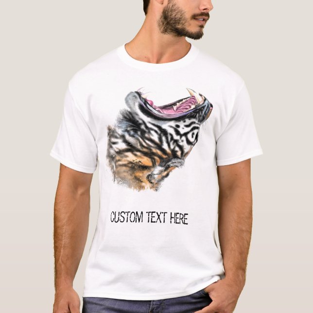 Desenho do T-Shirt Tiger - Seu Texto (Frente)