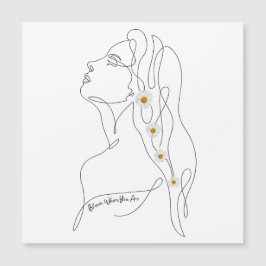 Desenho em Linha da Arte da Mulher - Bloom onde vo