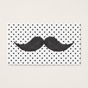 Desenho engraçado do bigode e bolinhas pretas