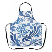 Desenho Floral Azul e Branco | Padrão Chinoiserie