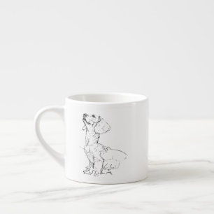 Desenho Fofo de Dachshund, Caneca de Café para Mãe