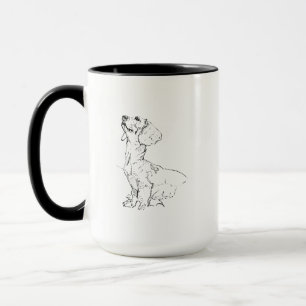 Desenho Fofo de Dachshund, Caneca de Café para Mãe