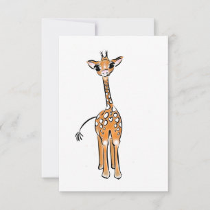 Desenho girafa bonito, animais safari