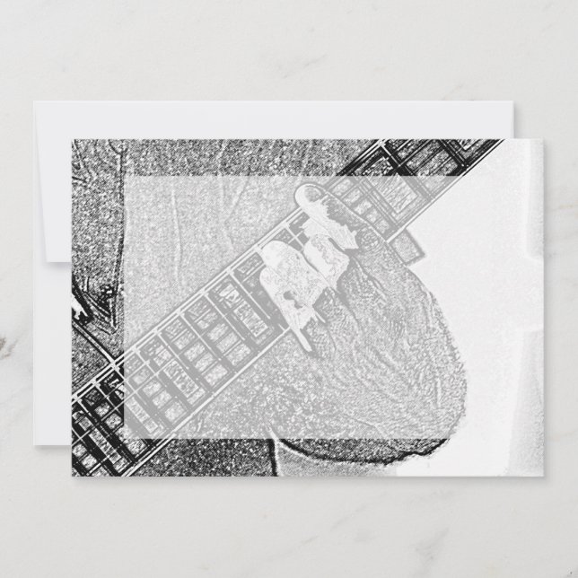 Desenho manual de violão de punho (Frente)