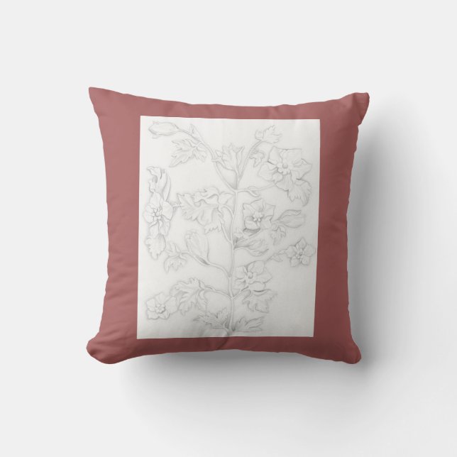 Desenho Mughal em uma Almofada (Frente)