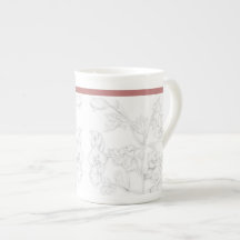 Desenho Mughal em uma Caneca de Porcelana