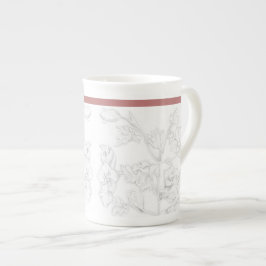 Desenho Mughal em uma Caneca de Porcelana