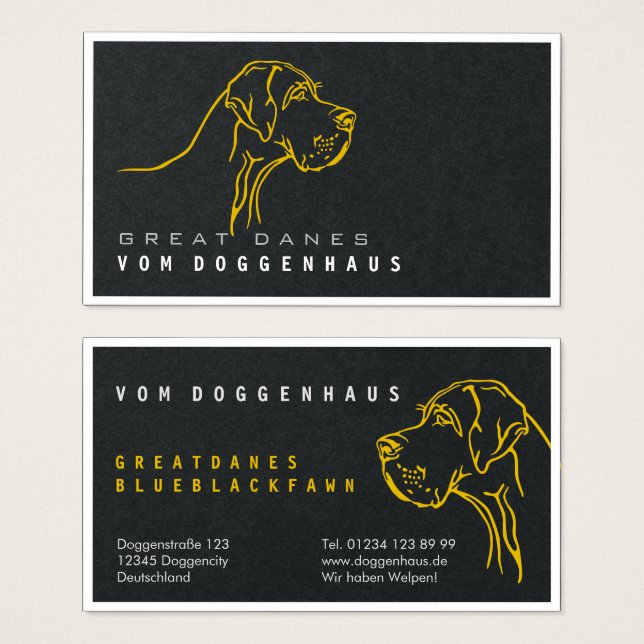 Desenho Puro de Grande Danês (Frente & Verso)