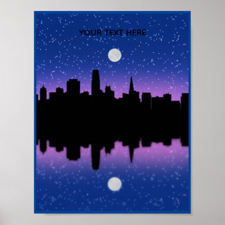 Desenho Skyline São Francisco nº 1 Poster