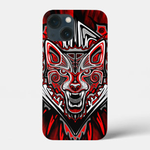 Desenho Totêmico Tribal Haida de Lobo
