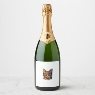 Desenho Vetorial de Gato Gravado Vintage com Óculo