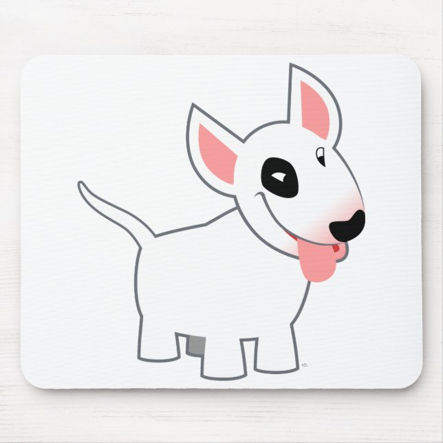 Desenhos animados bonitos bull terrier Mousepad (Frente)