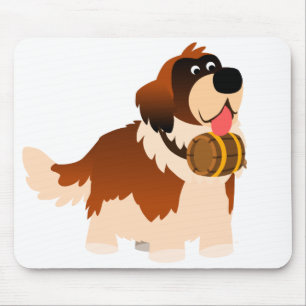 Desenhos animados bonitos St Bernard Mousepad