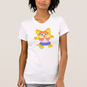 Desenhos animados de Teakup Yorkie no t-shirt das