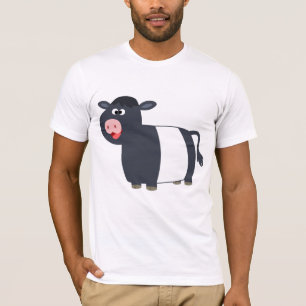 Desenhos animados felizes bonitos t-shirt cercado