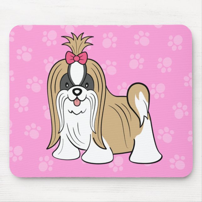 Desenhos animados ShihTzu Mousepad (Frente)