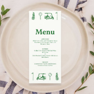 Desenhos da Linha de Golfe Verde Menu