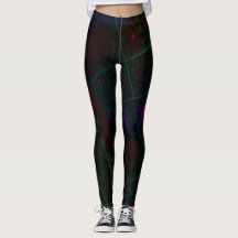 Desenhos MODERN de abstrato em Leggings de mosaico