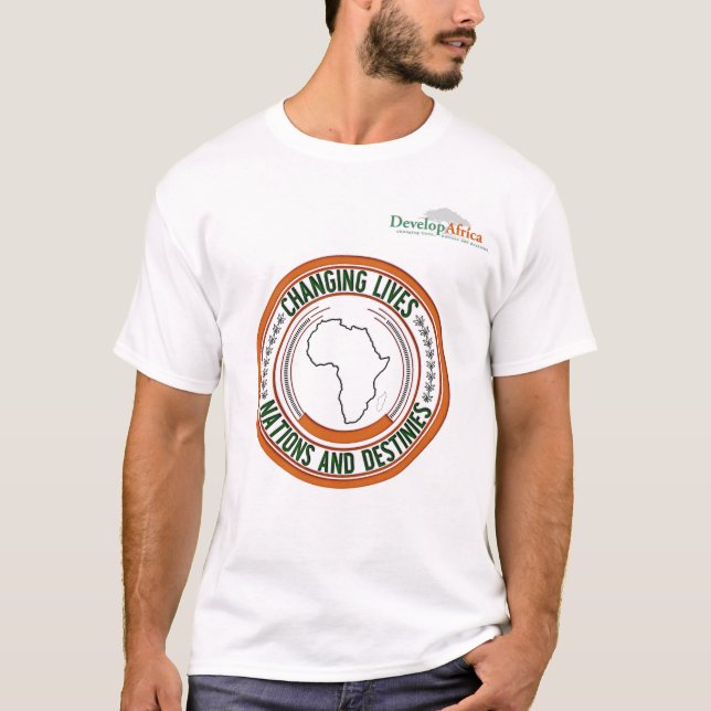 Desenvolva a camisa de África t com crista (Frente)