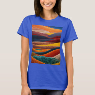 "Desert Art Blue T-Shirt - Explore a Arte da